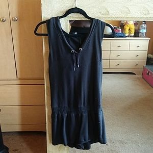 Black Hooded Romper